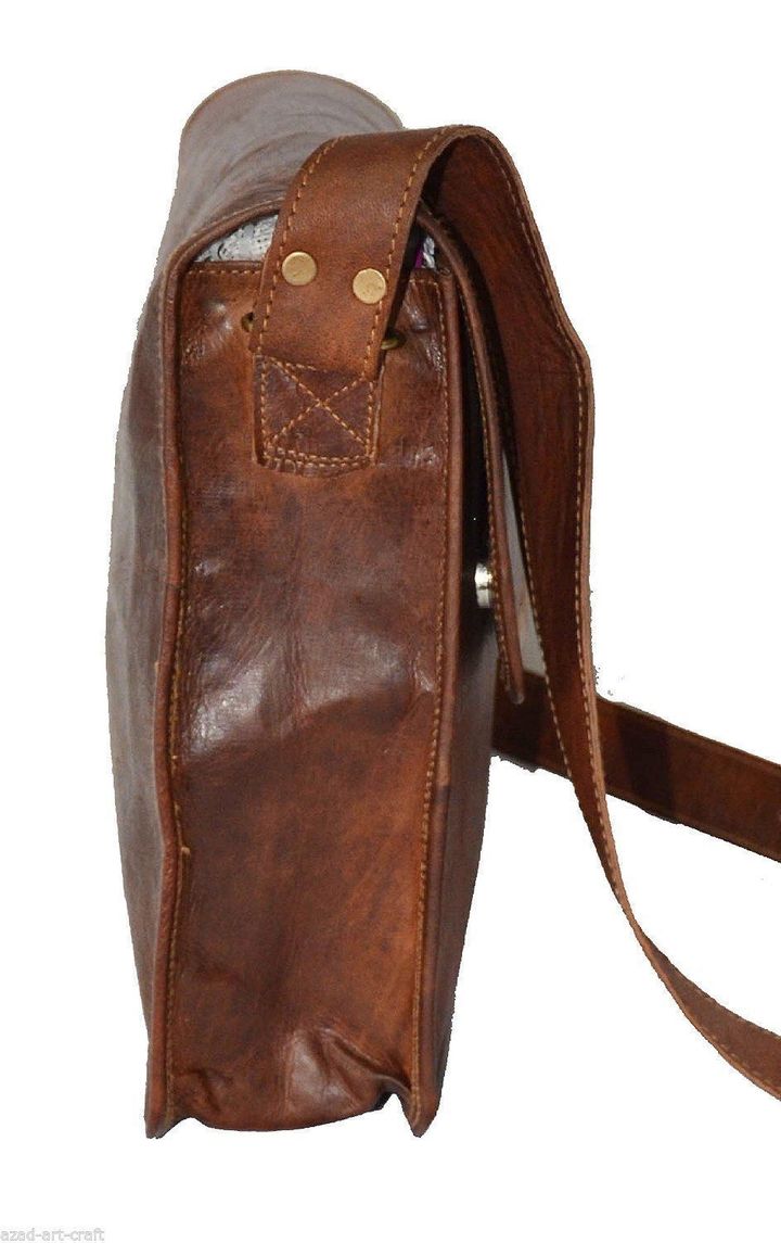 messenger bag with flap side view