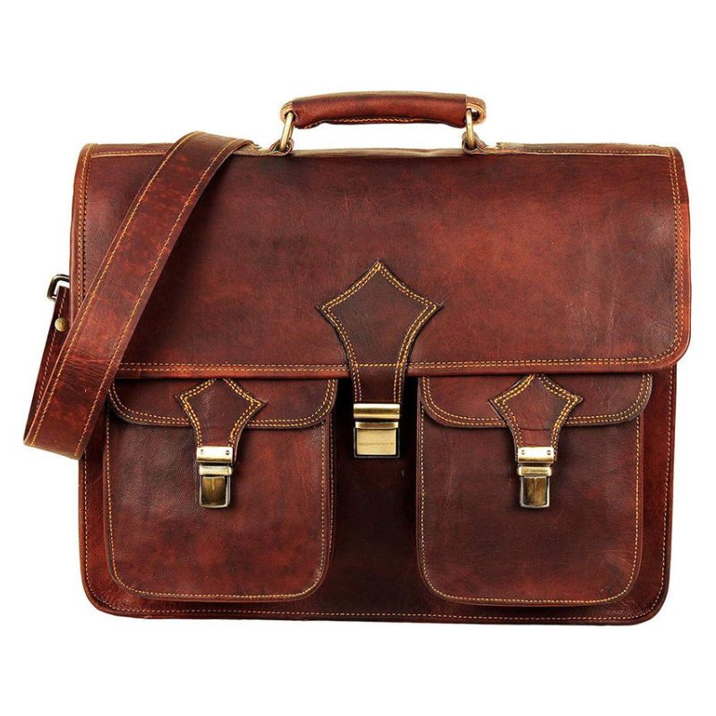 rustic brown 100% pure leather bag