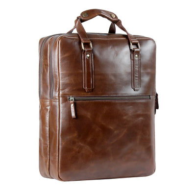 leather backpack with pure leather
