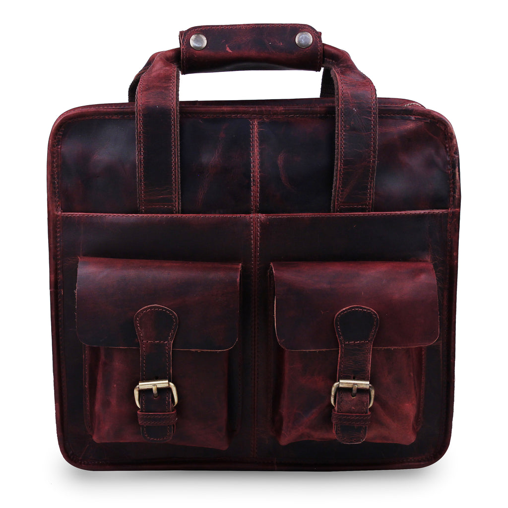wonderful textured leather messenger bag