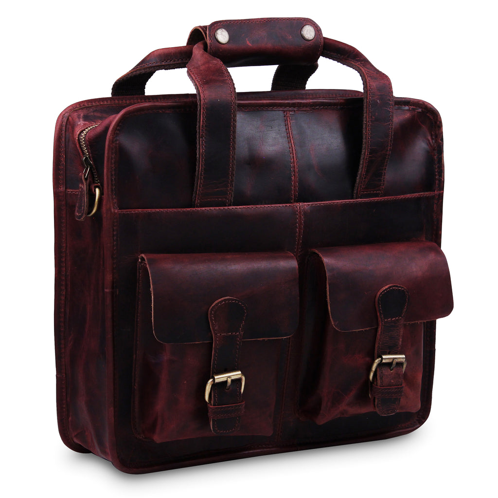 buffalo leather briefcase