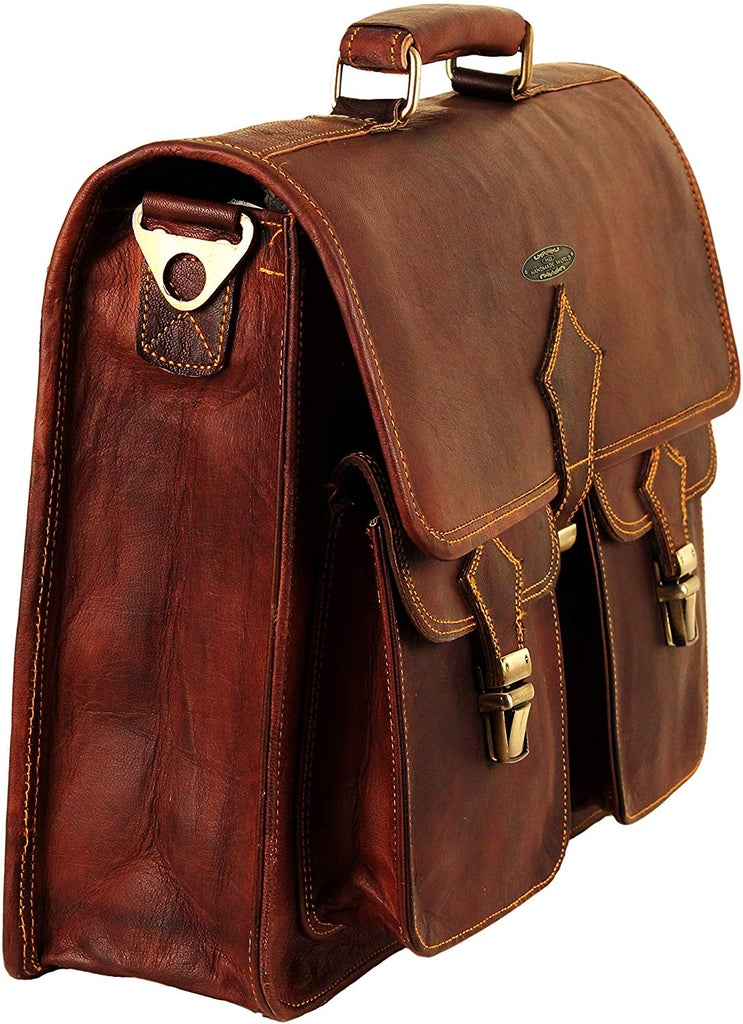 100% pure leather messenger bag