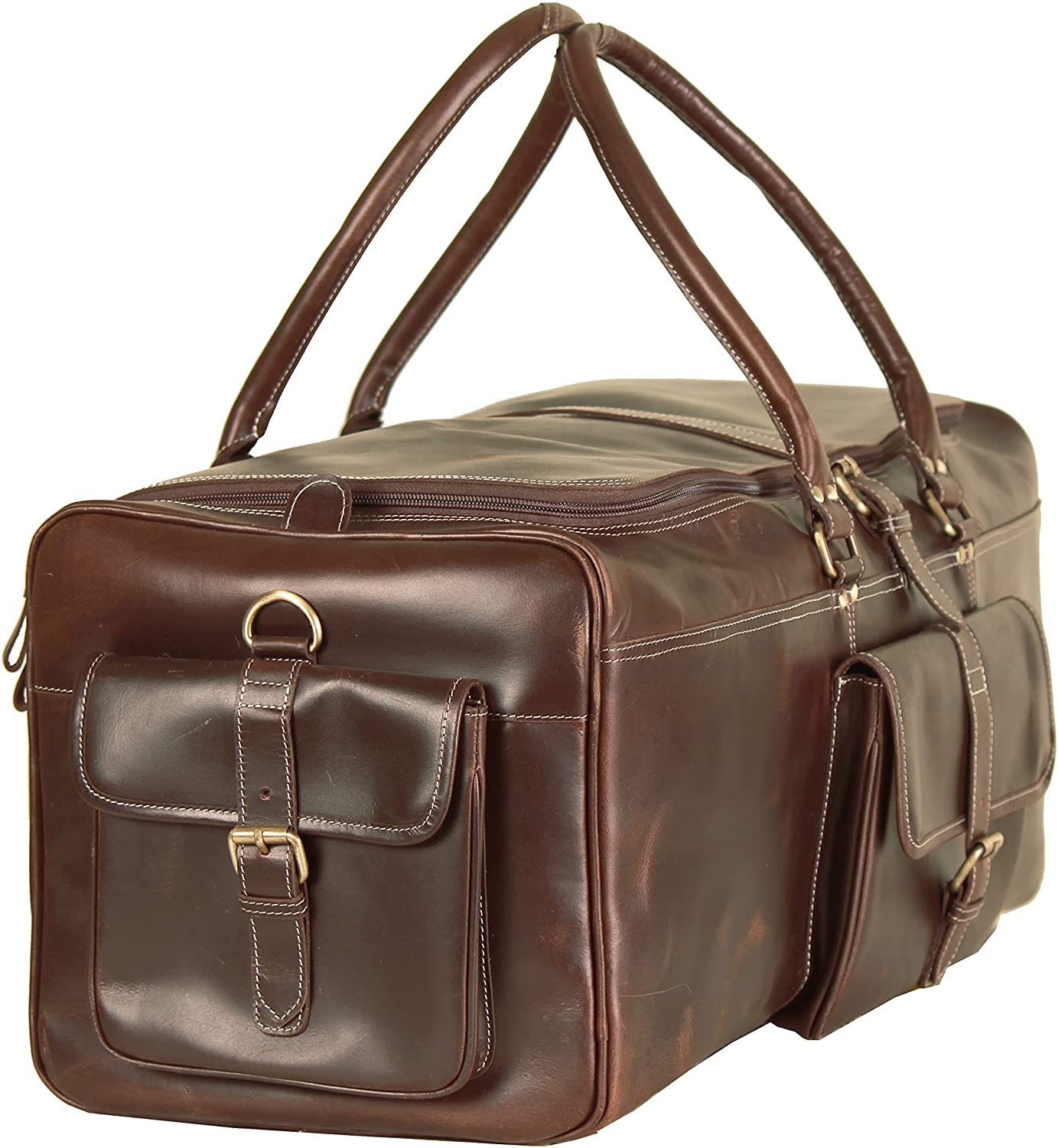 travel friendlly leather duffle bag