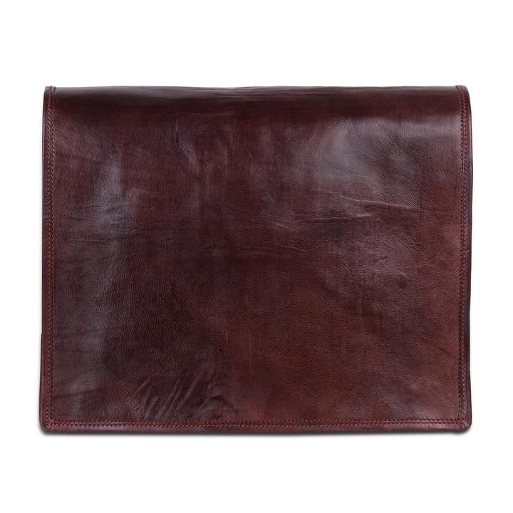 Full Flap Leather Satchel Bag