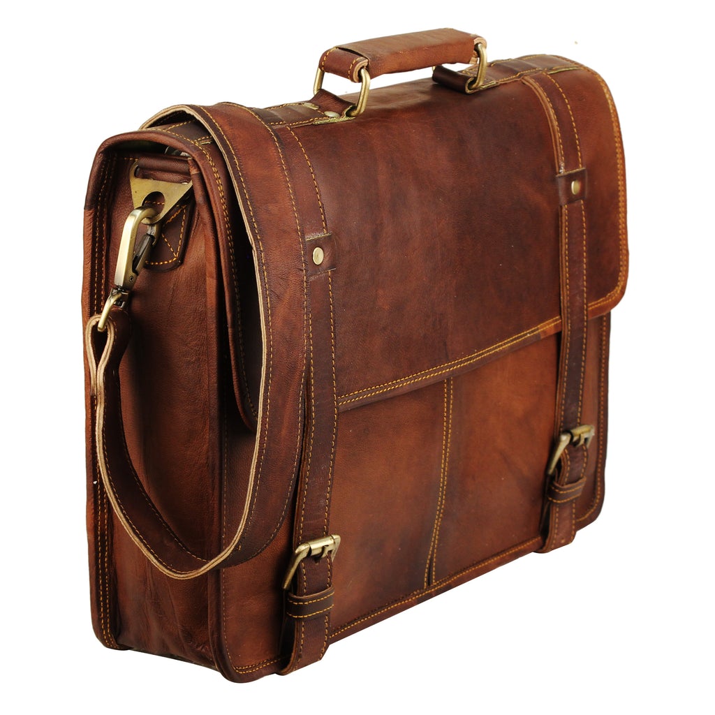 durable and easy to carry 100% pure leather briefcase