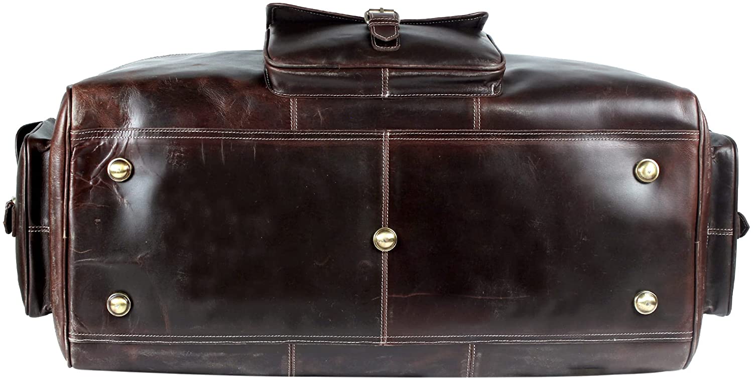 leather duffle bag with purest leather