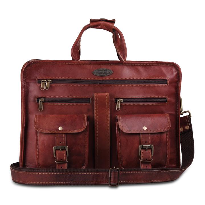 Jacksonville Leather Briefcase Messenger Bag