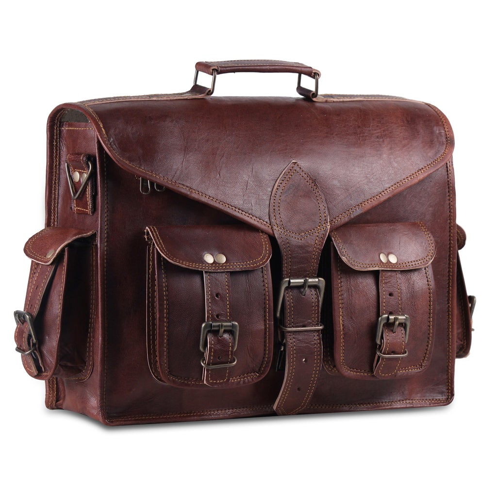durable and travel friendly leather messenger bag