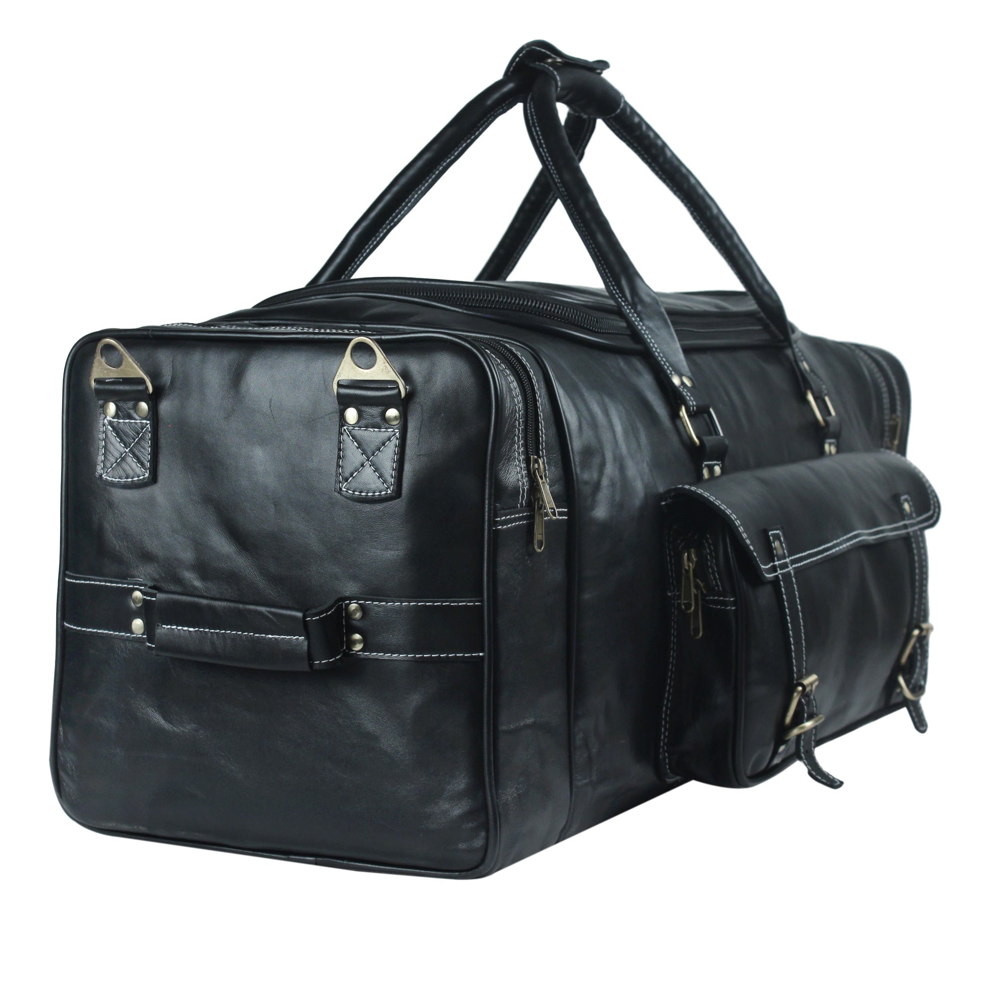 Premium  look  leather duffle bag