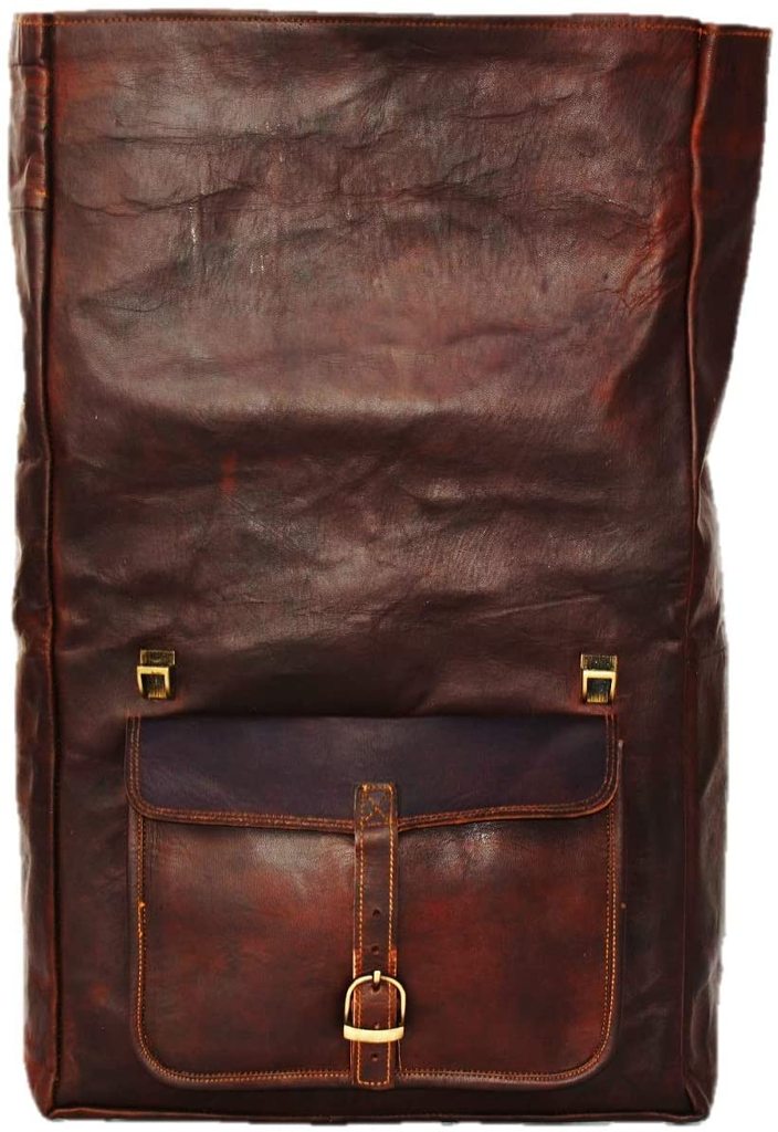 100% full grain leather backpack