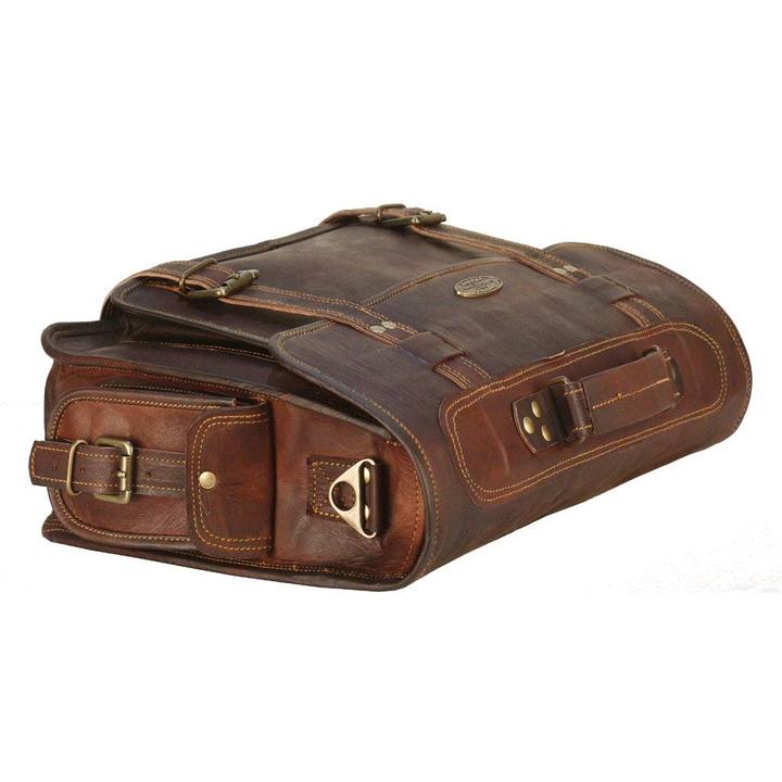stylish leather messenger bag