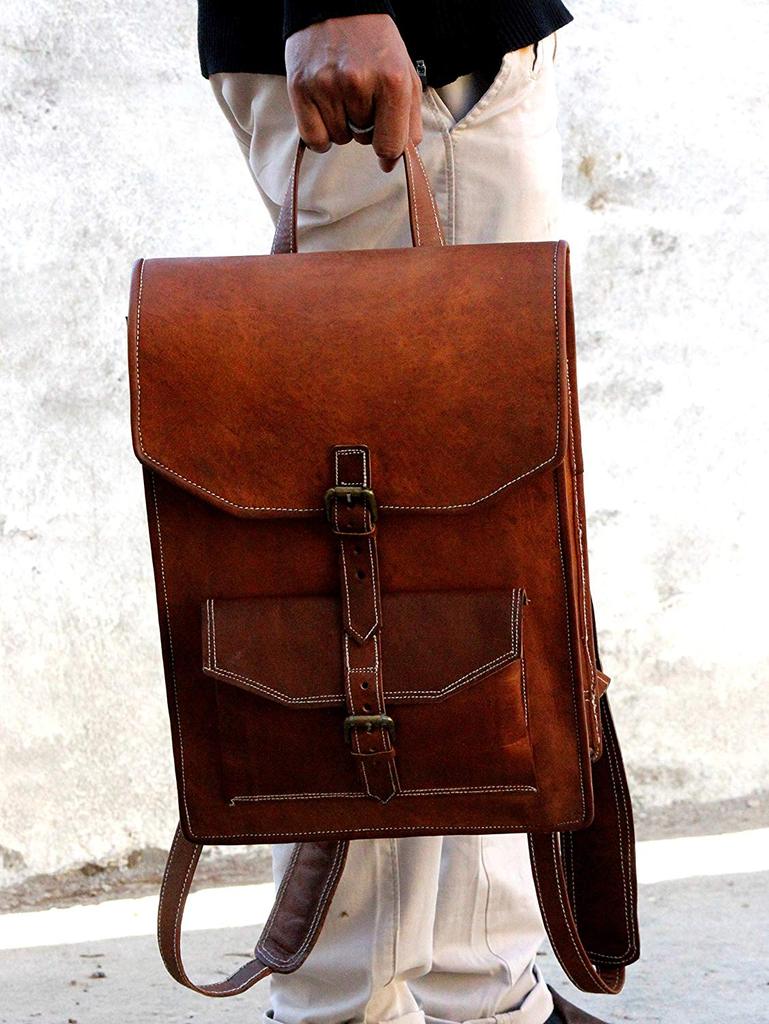 easy to carry leather backpack