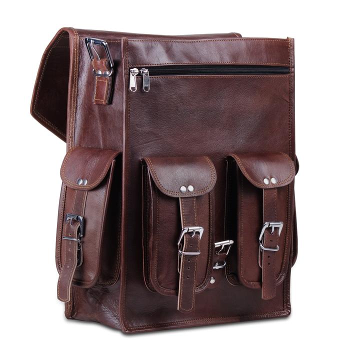 stylish leather backpack