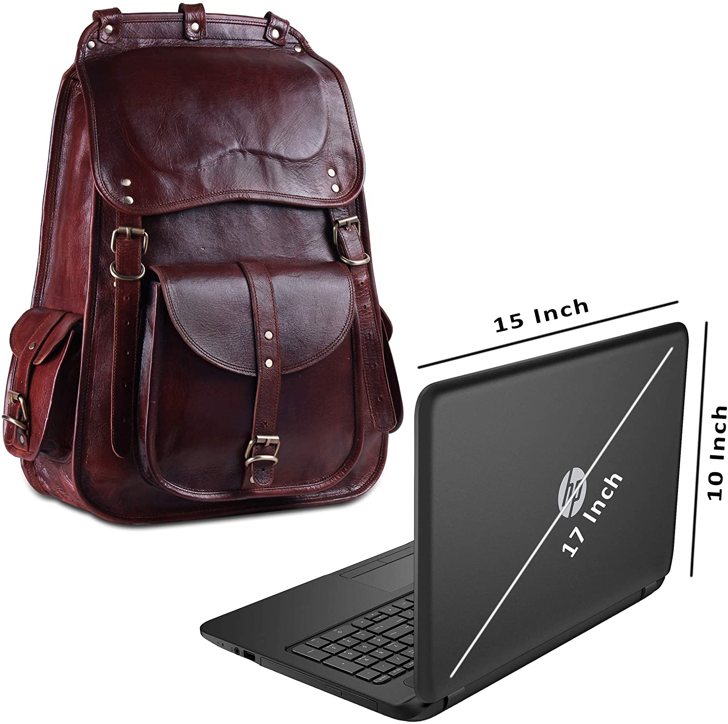 laptop leather backpack