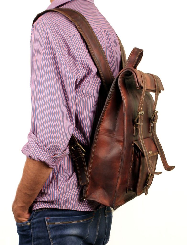 cool looking leather backpack
