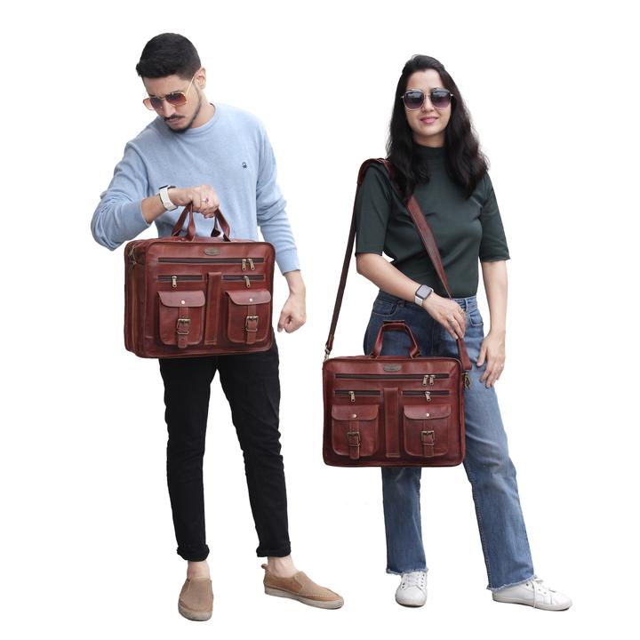 leather briefcase messenger bag