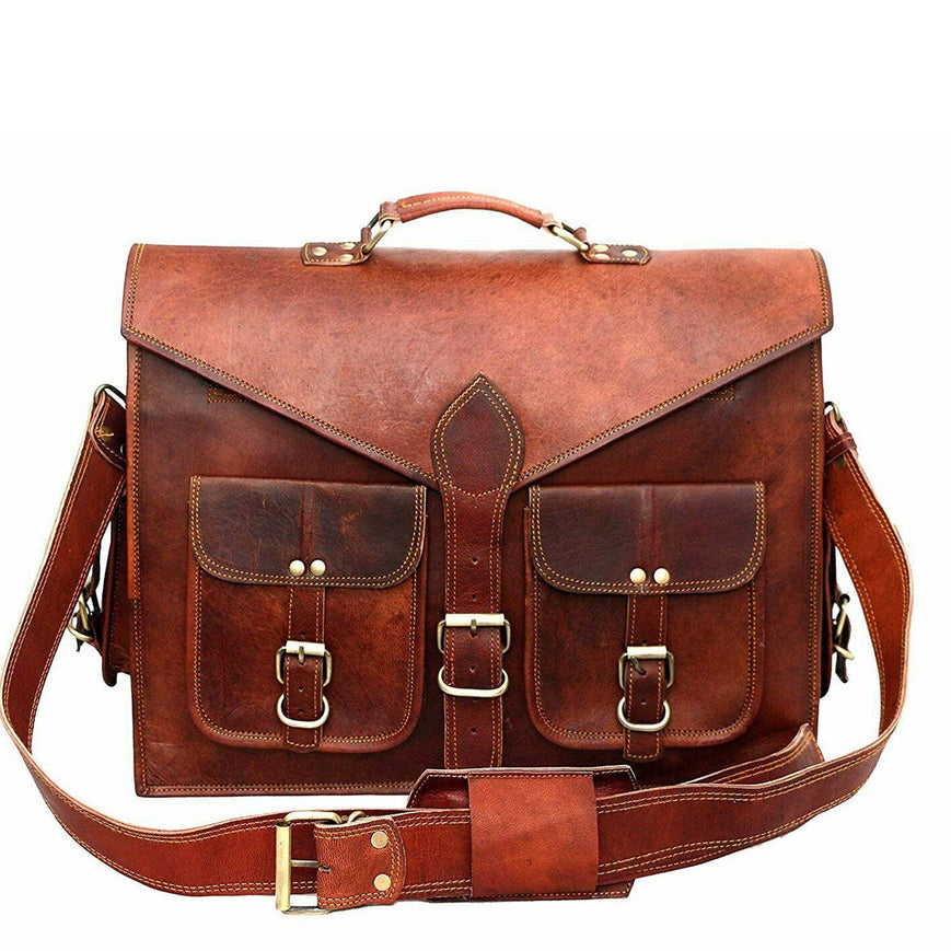 leather classic messenger bag