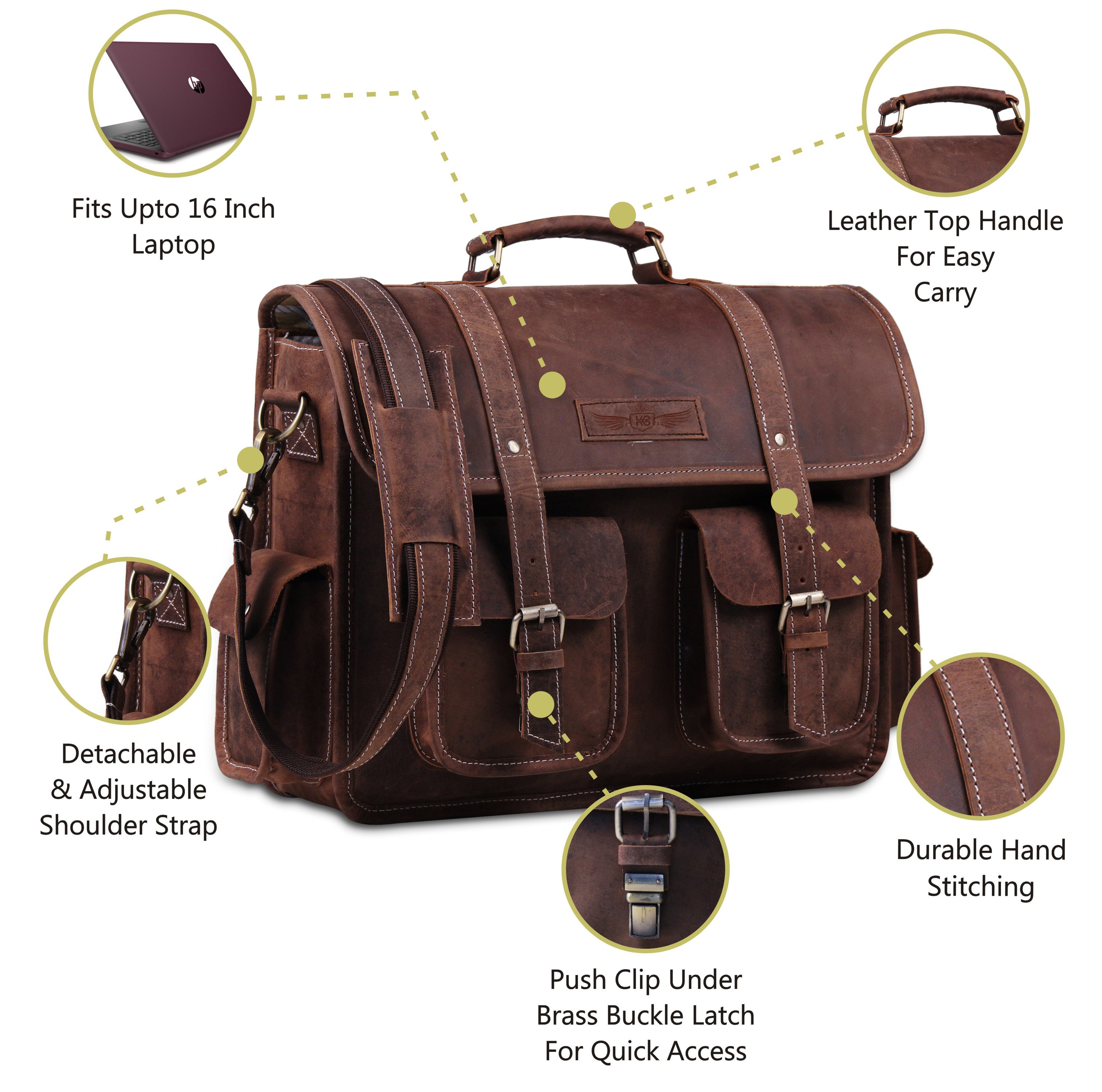 17 inch cheap leather messenger bag