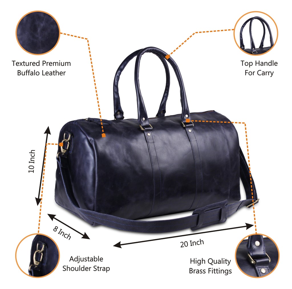 multiple featured elather duffle bag
