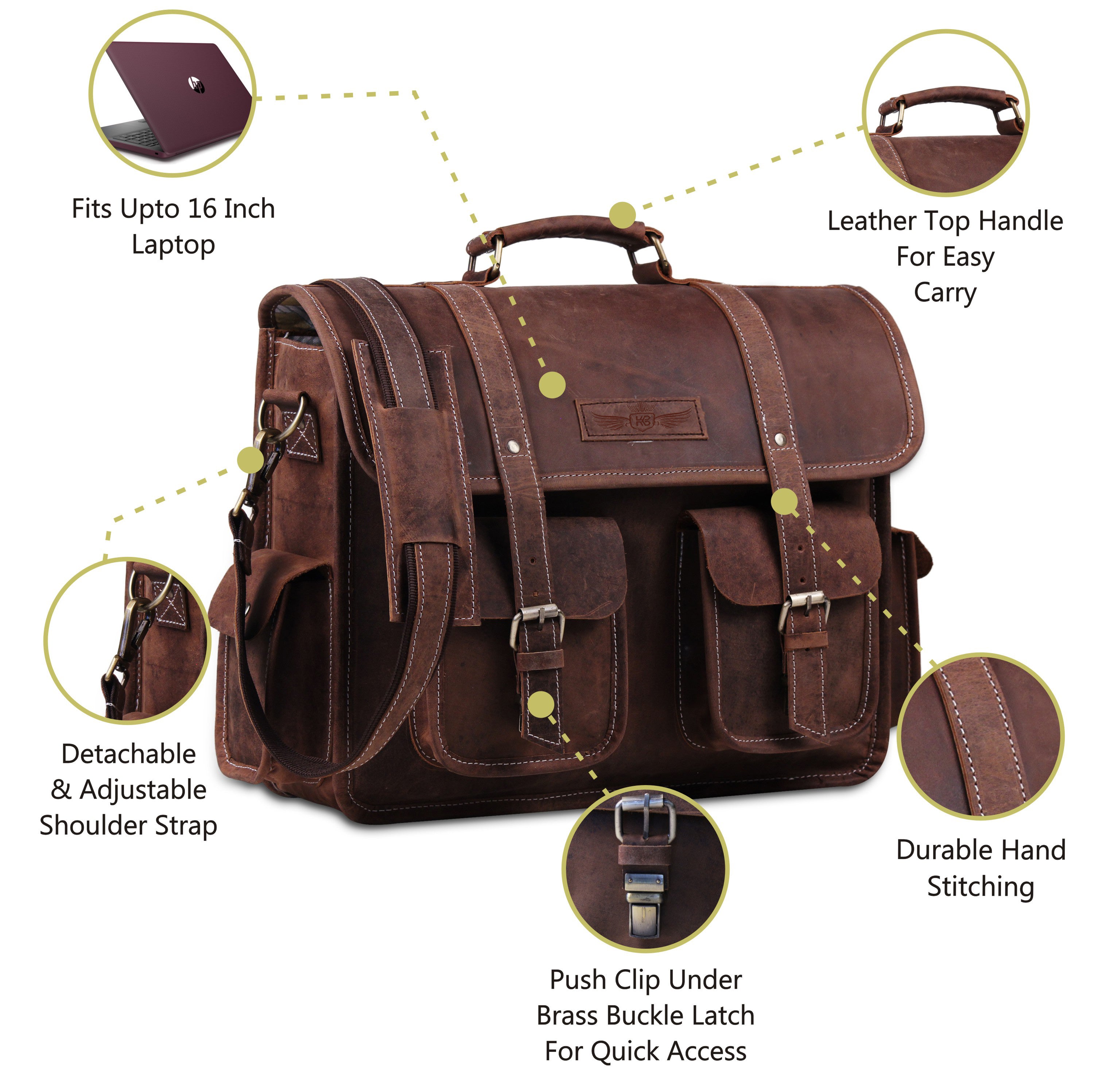 easy to carry leather bag