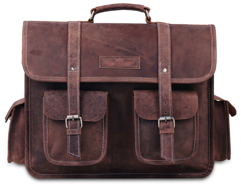 The Classic 16 Inch Buffalo Leather Messenger Bag