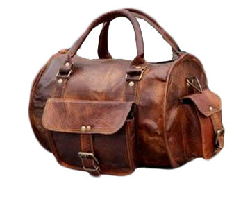 vintage mini leather duffle bag