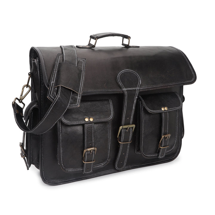 Genuine leather briefcase for men and women with laptop compartment – Niche  Lane