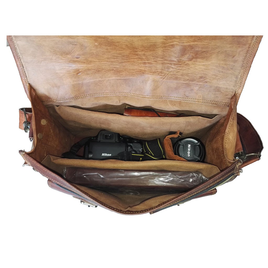 DSLR Camera Leather Bag 16 Inch
