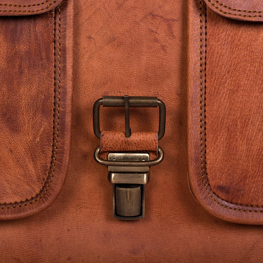 brown satchel messenger bag 