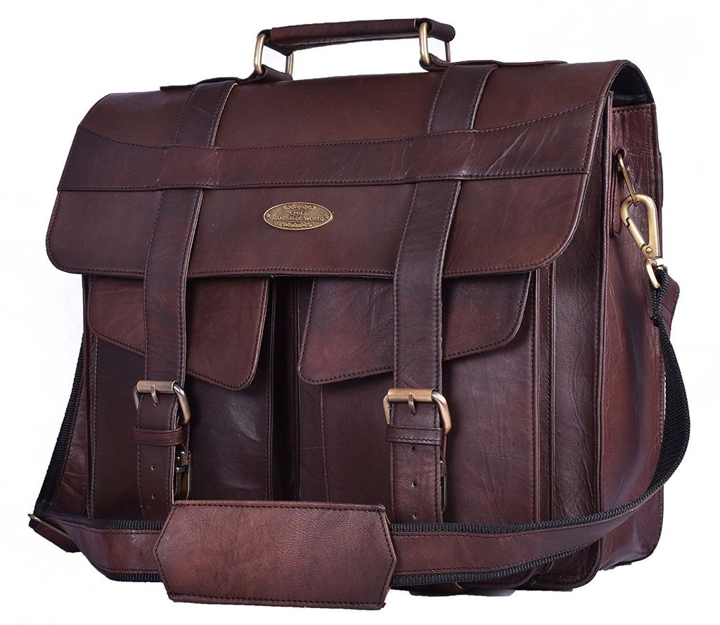 100% pure leather briefcase