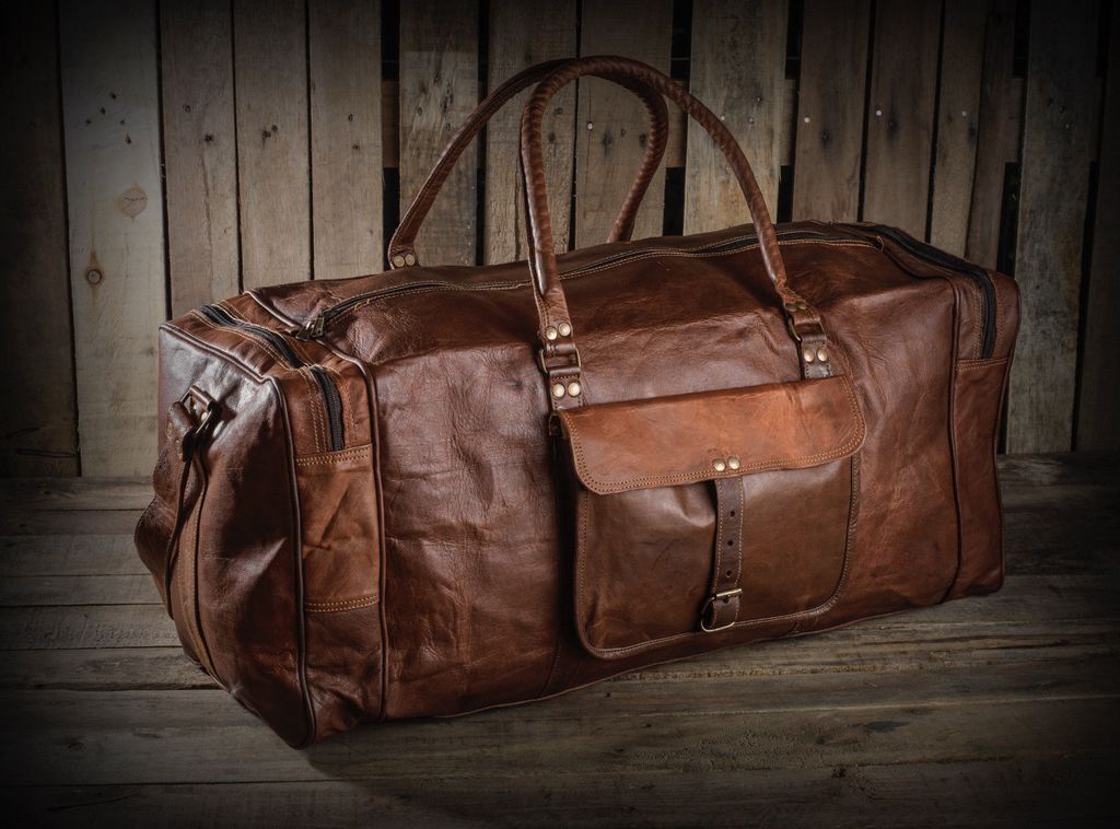 vintage brown leather bag