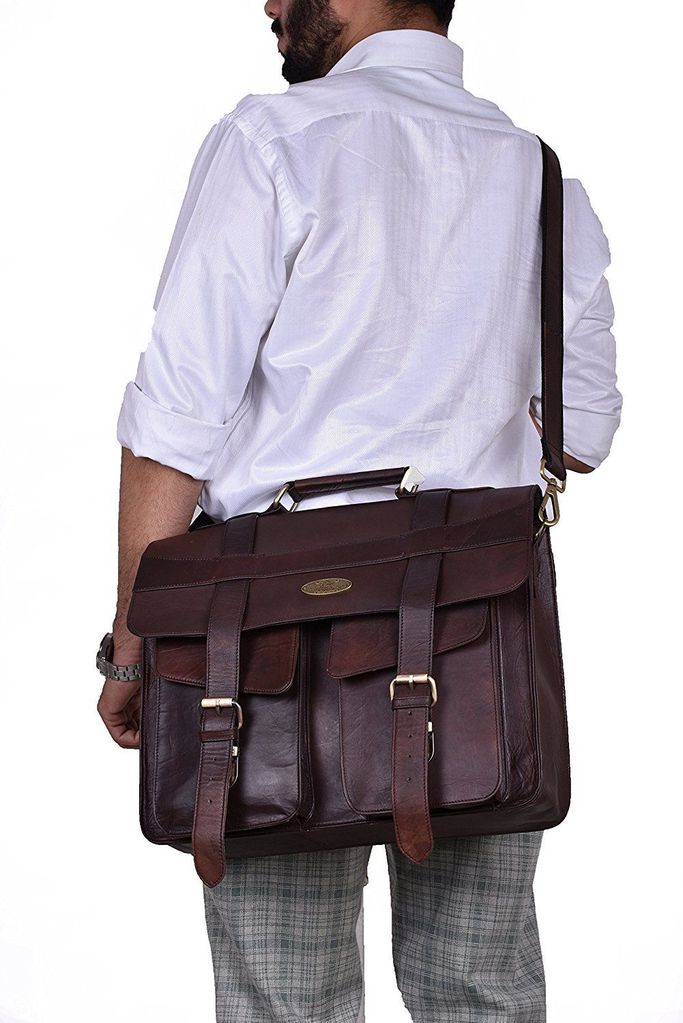 cool looking with leather briefcase