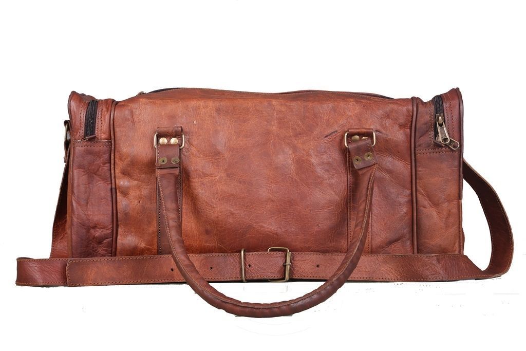 leather stylish duffle bag